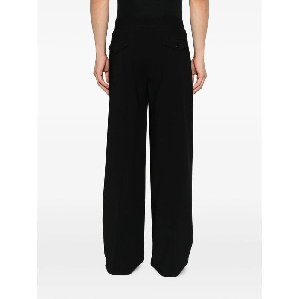 Giorgio Armani Black Trousers - Wide-Leg Trousers Men GIORGIO ARMANI