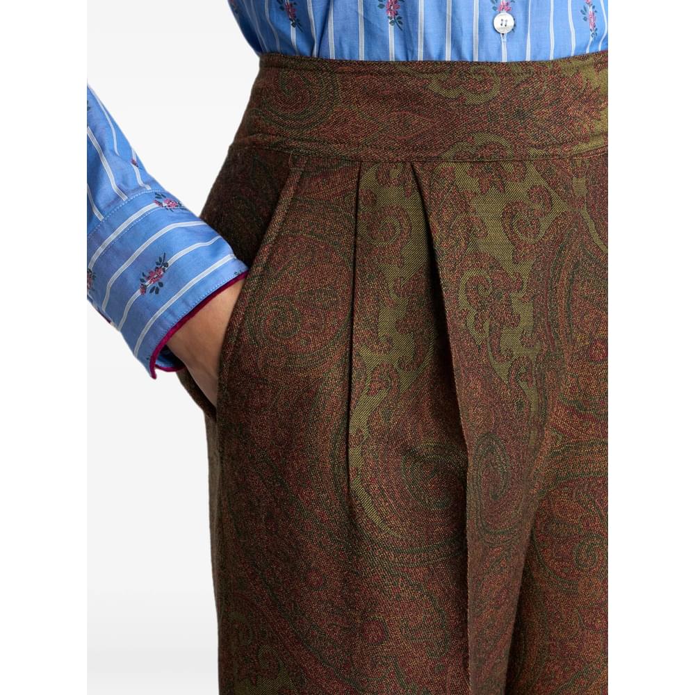 Etro Brown Trousers - Tailored Trousers Women ETRO