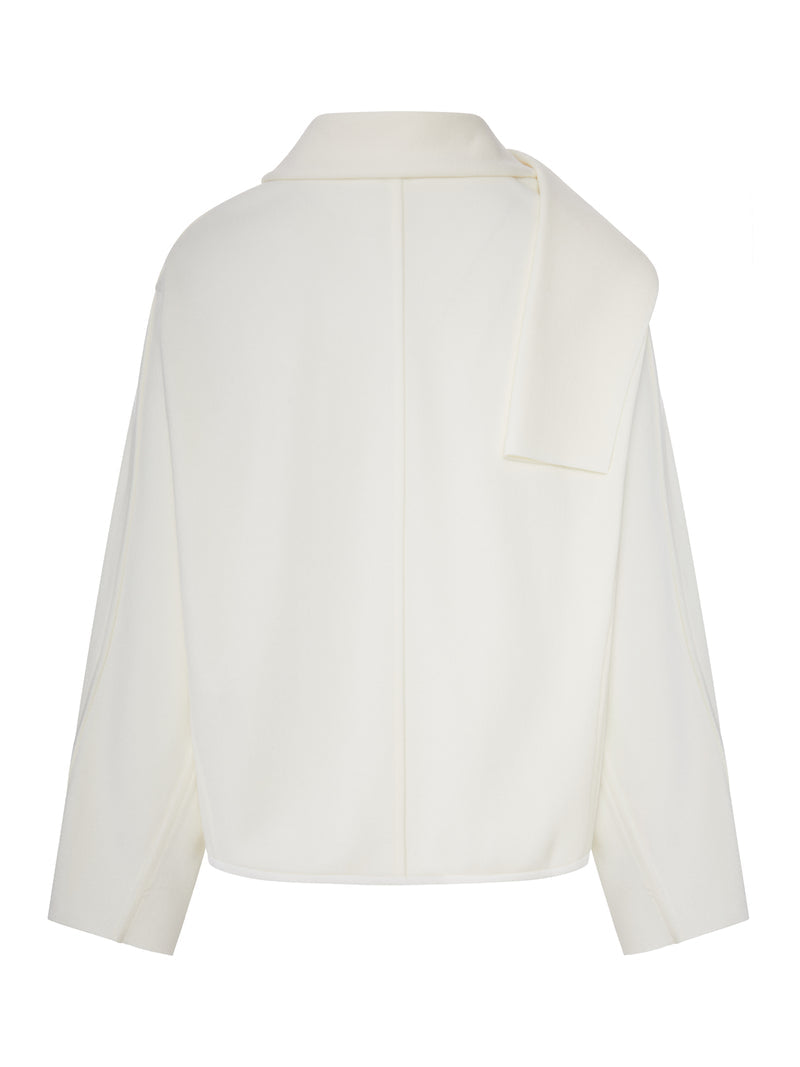 Giorgio Armani Women Textured Fabric Sweater With Integrated Scarf GIORGIO ARMANI