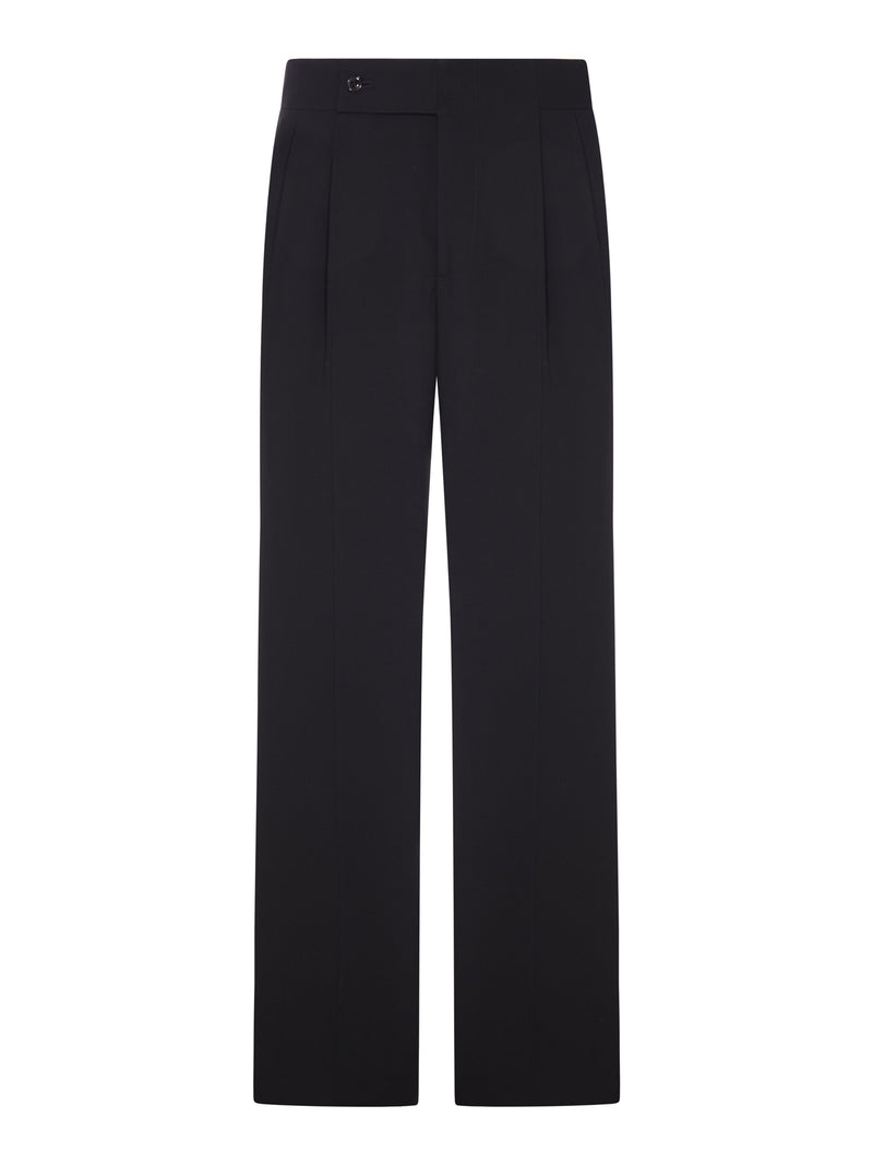 Giorgio Armani Men Double-Pleat Trousers In Pure Virgin Wool GIORGIO ARMANI