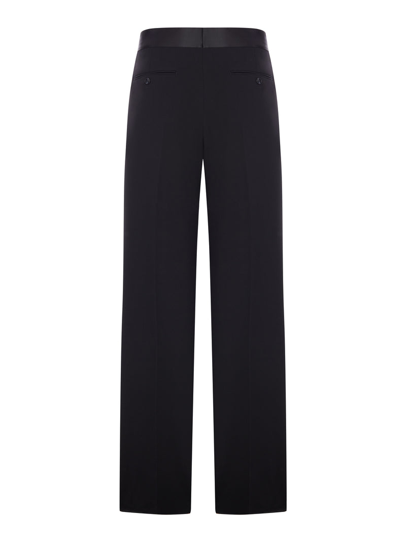 Giorgio Armani Men Palazzo Trousers In Fabric With Pleats GIORGIO ARMANI