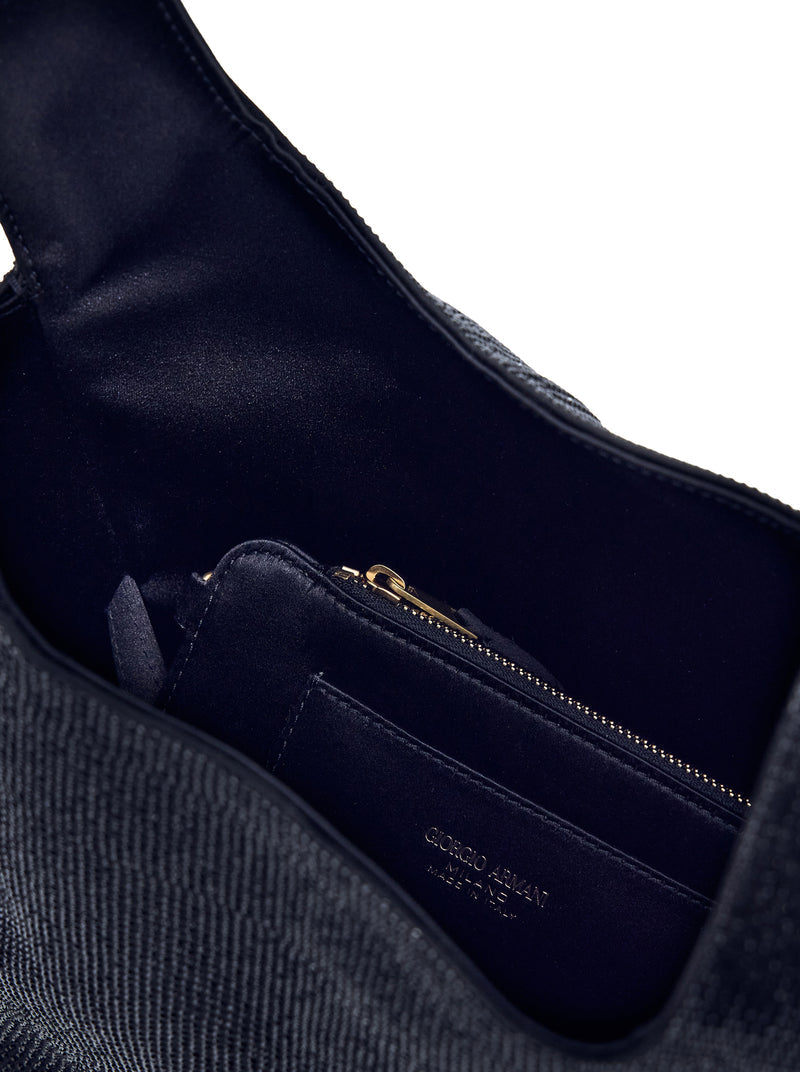 Giorgio Armani Women Satin Handbag With Rhinestones And Knotted Handle GIORGIO ARMANI