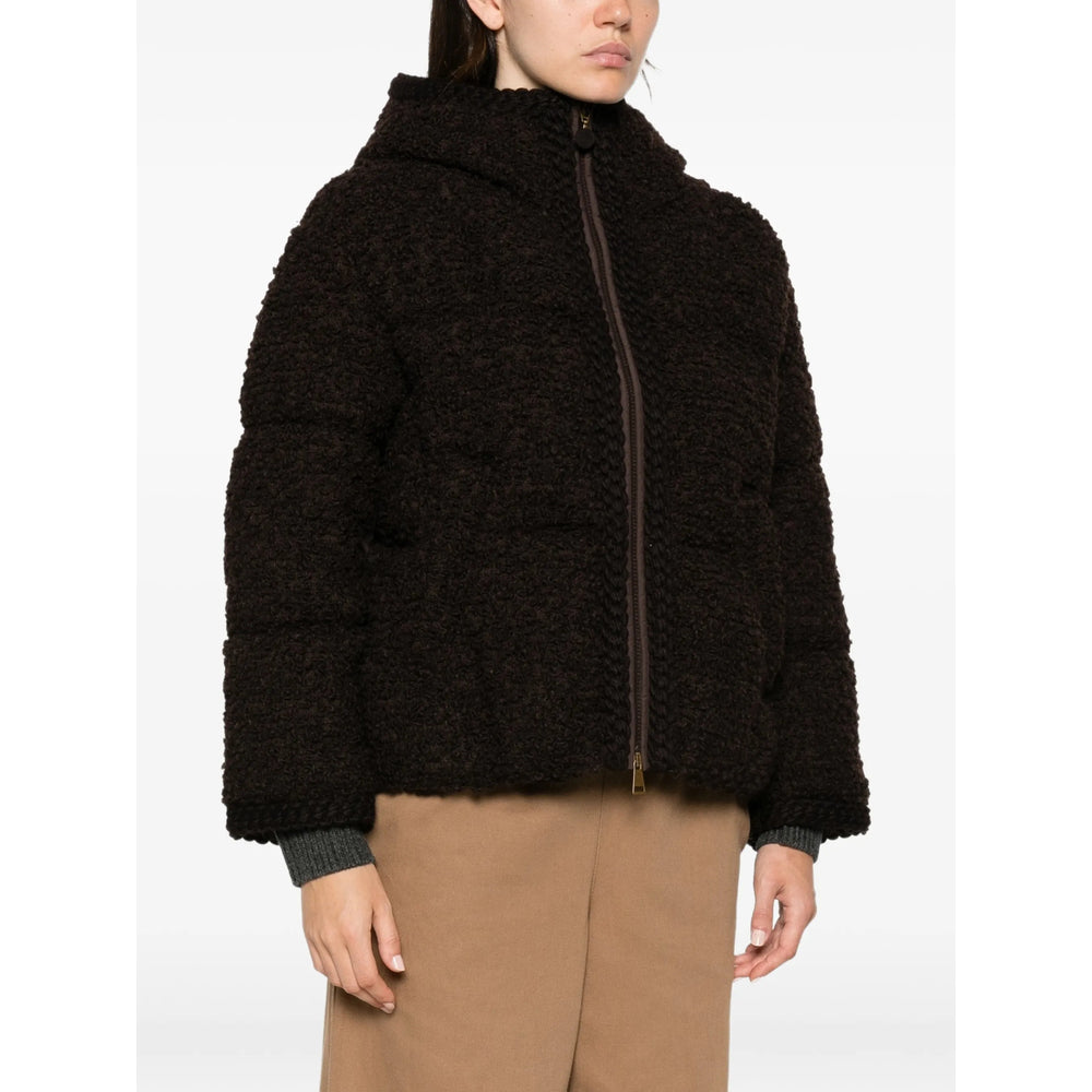 Moncler Brown Jackets - Puffer Jackets Women MONCLER