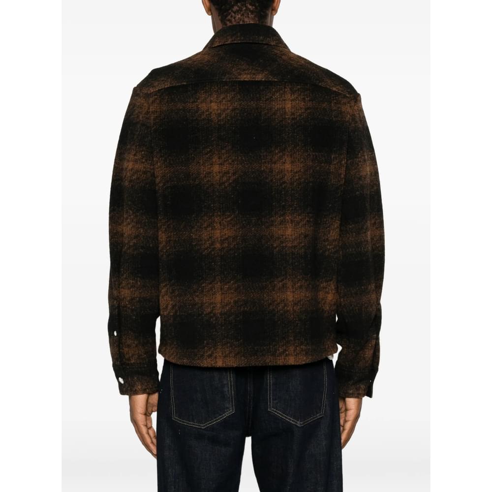 Moncler Brown Jackets - Shirt Jackets Men MONCLER