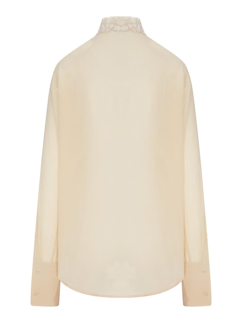 Fendi Women Georgette Shirt With Lace Inserts FENDI