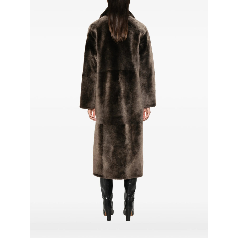 Yves Salomon Brown Coats - Double Breasted & Peacoats Women YVES SALOMON