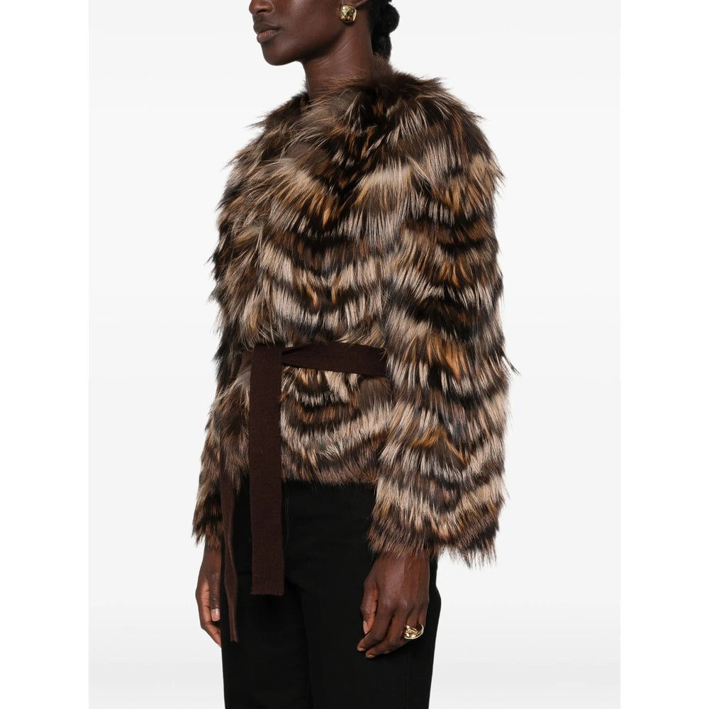 Yves Salomon Brown Coats Women YVES SALOMON