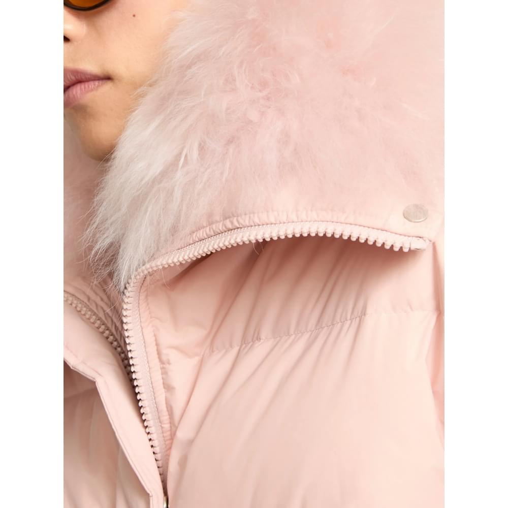 Yves Salomon Pink Jackets - Puffer Jackets Women YVES SALOMON