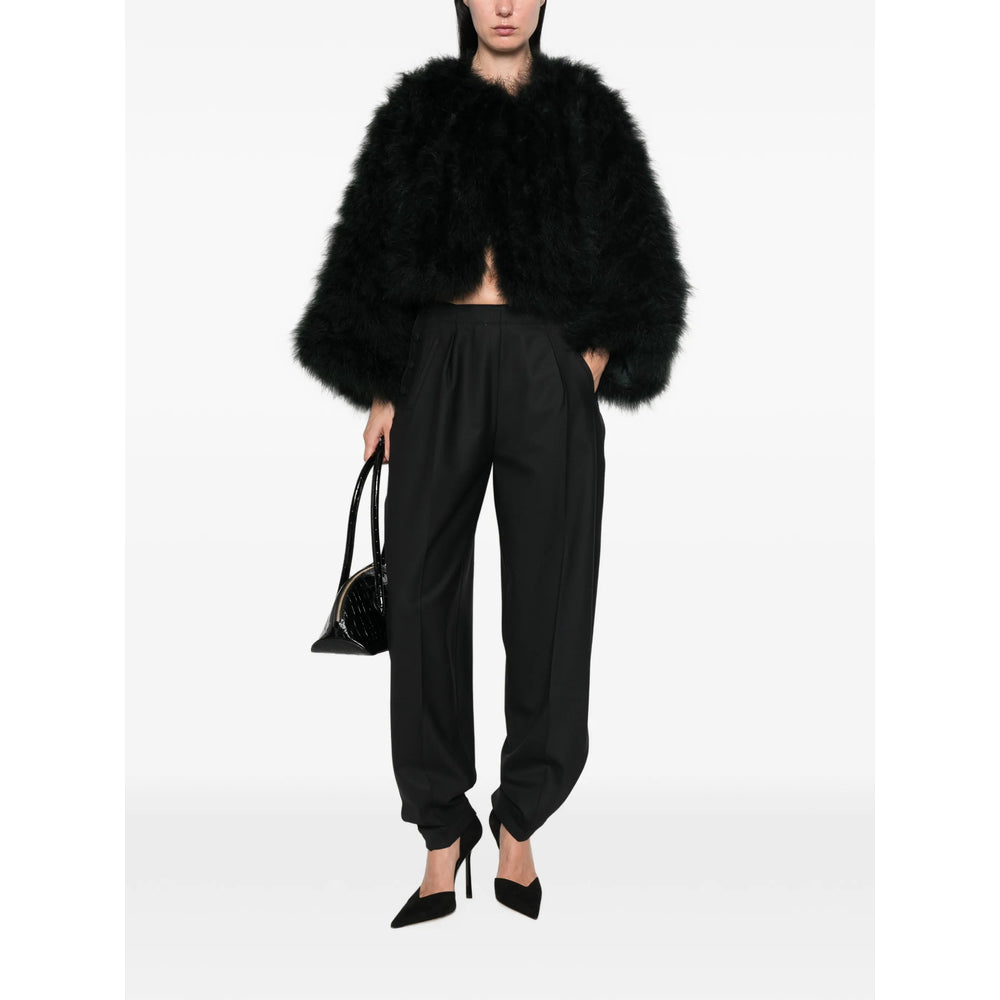 Yves Salomon Black Jackets - Cropped Jackets Women YVES SALOMON