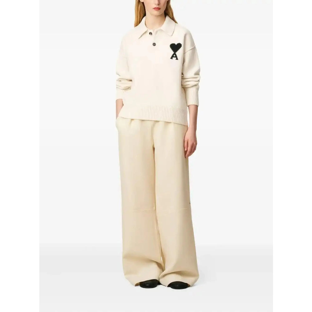 Ami Paris Neutrals Sweaters & Knitwear - Jumpers Men AMI PARIS