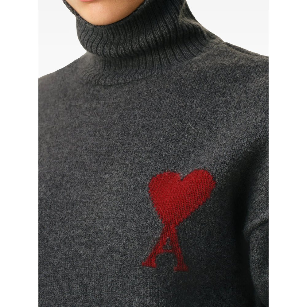 Ami Paris Grey Sweaters & Knitwear - Jumpers Men