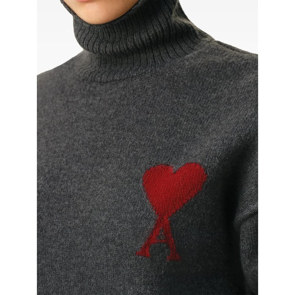 Ami Paris Grey Sweaters & Knitwear - Jumpers Men AMI PARIS