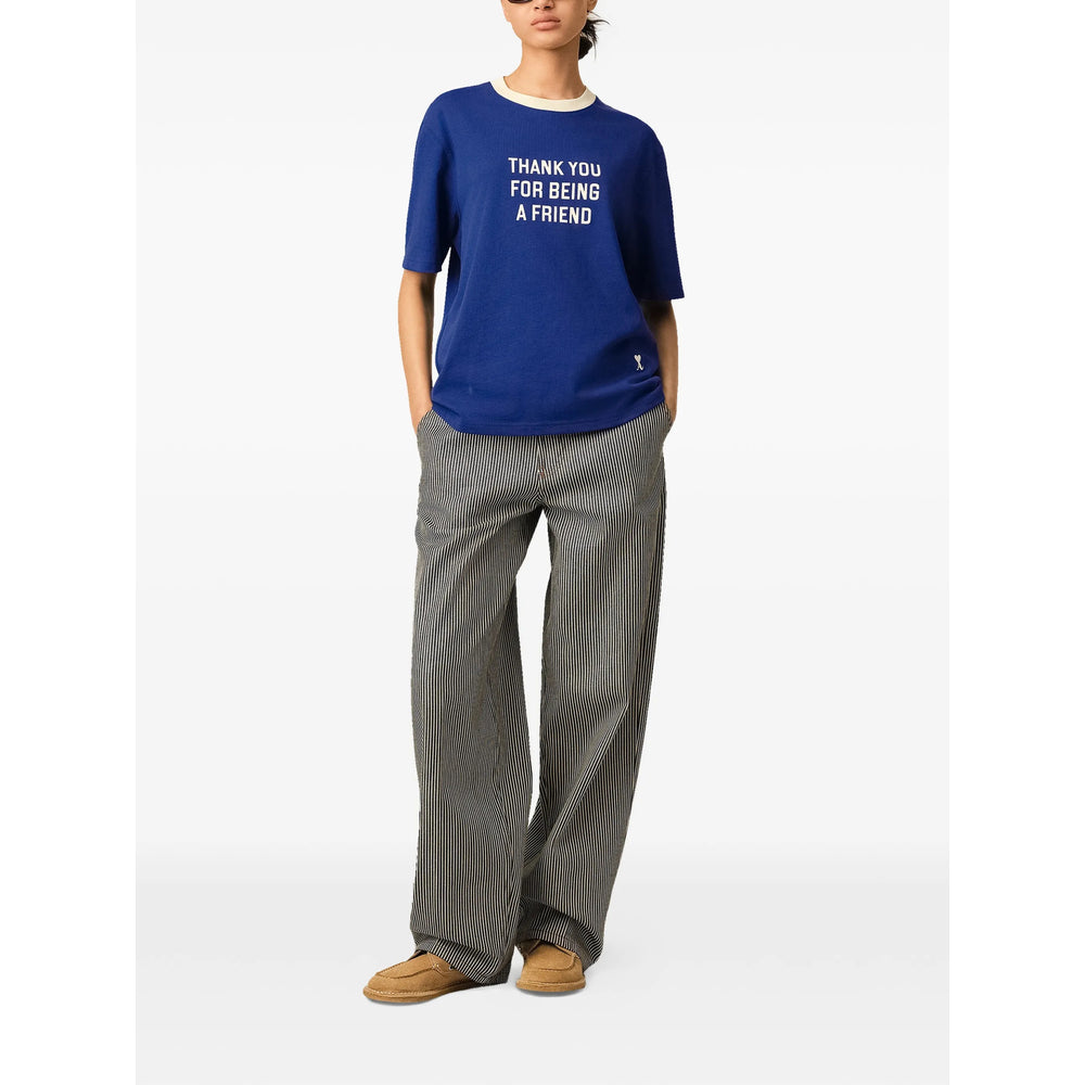 Ami Paris Blue T-Shirts & Vests - T-Shirts Men AMI PARIS