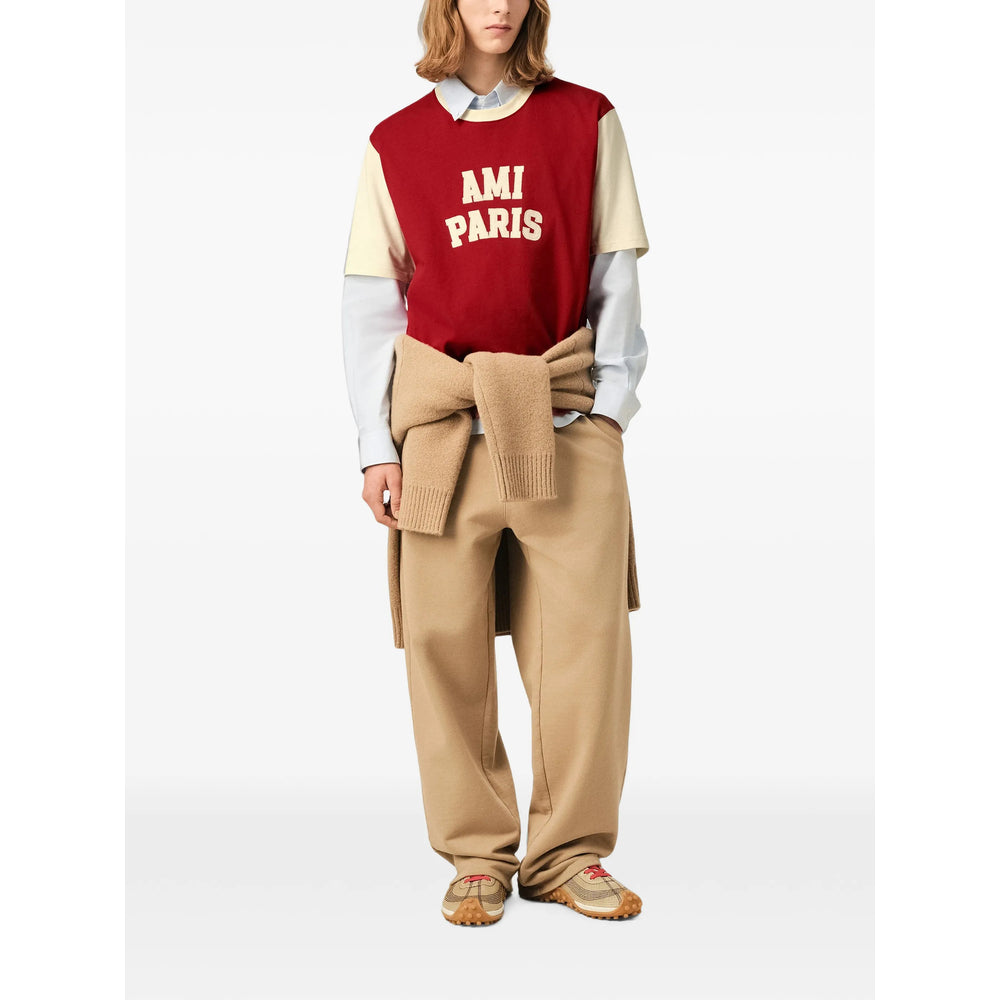 Ami Paris Red T-Shirts & Vests - T-Shirts Men AMI PARIS