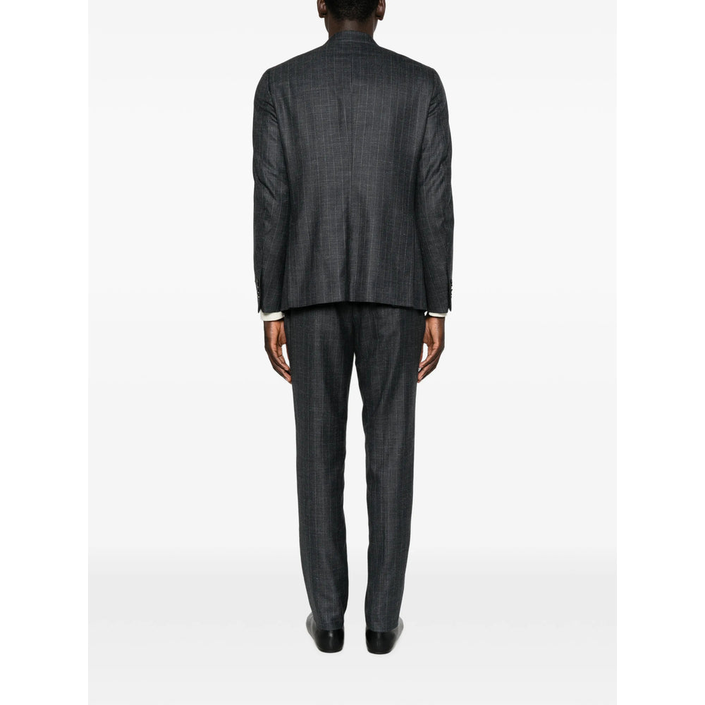 Isaia Grey Suits - Double Breasted Suits Men ISAIA