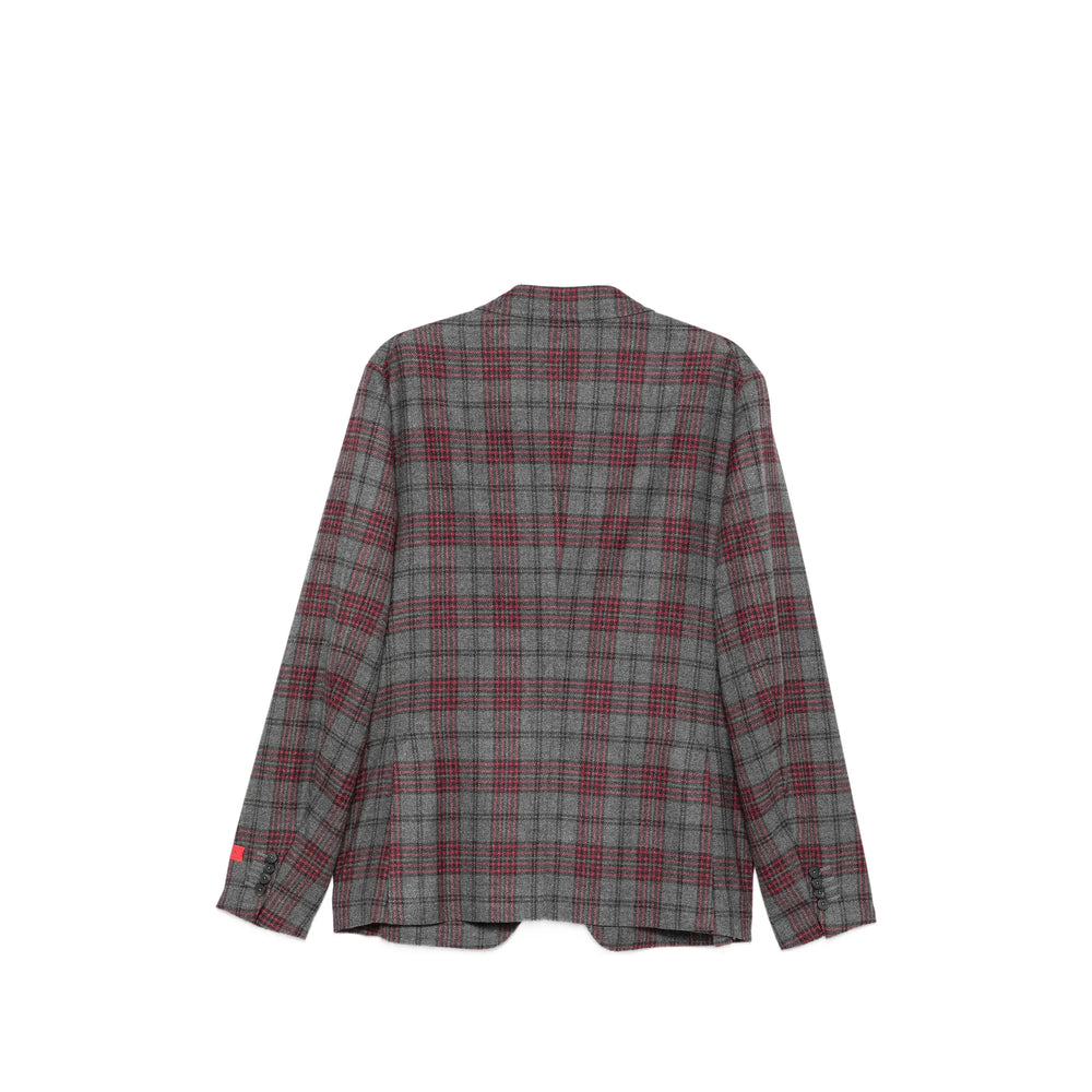 Isaia Grey Jackets - Blazers Men ISAIA