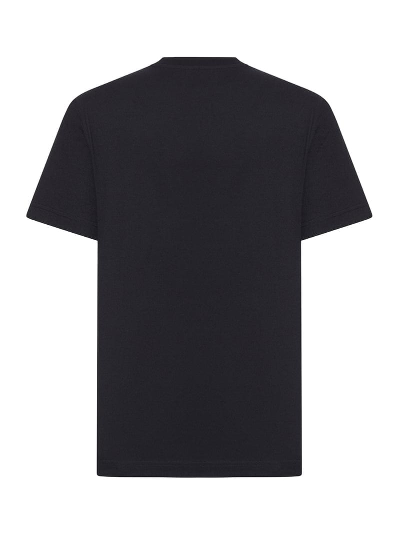 Burberry Men Cotton T-Shirt With Check Applique BURBERRY