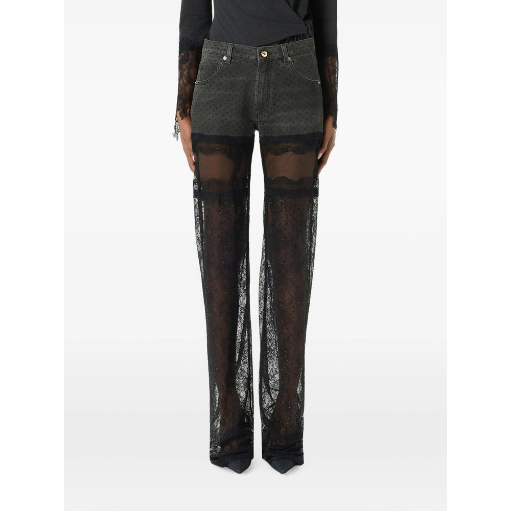 Blumarine Black Trousers - Straight Trousers Women BLUMARINE