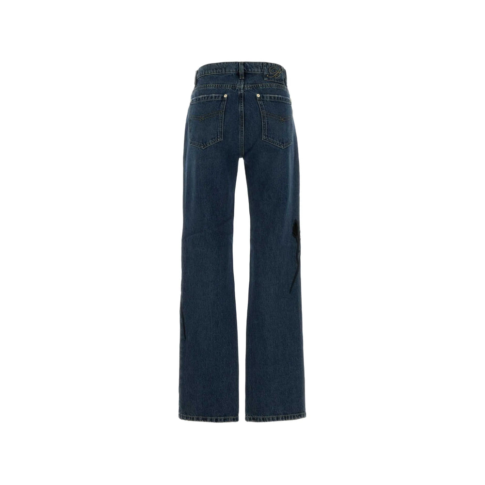 Blumarine Blue Trousers - Straight Trousers Women BLUMARINE