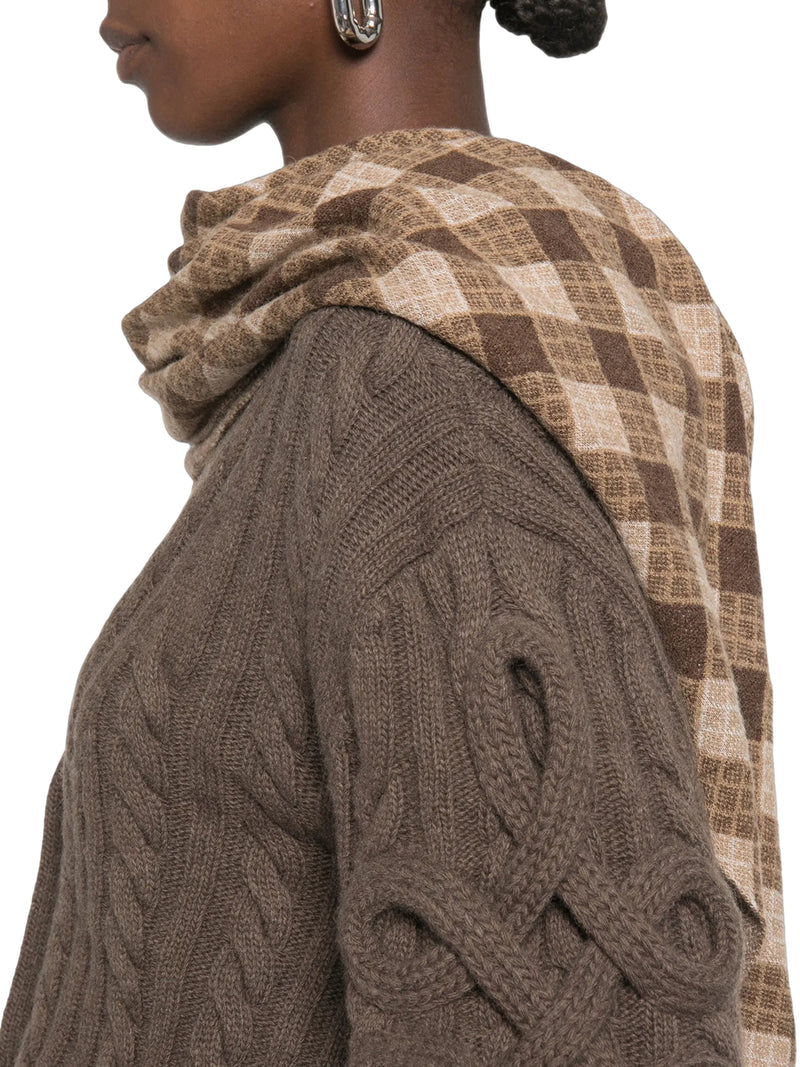 Etro Women Cable Knit Cardigan With Curly Sleeves ETRO
