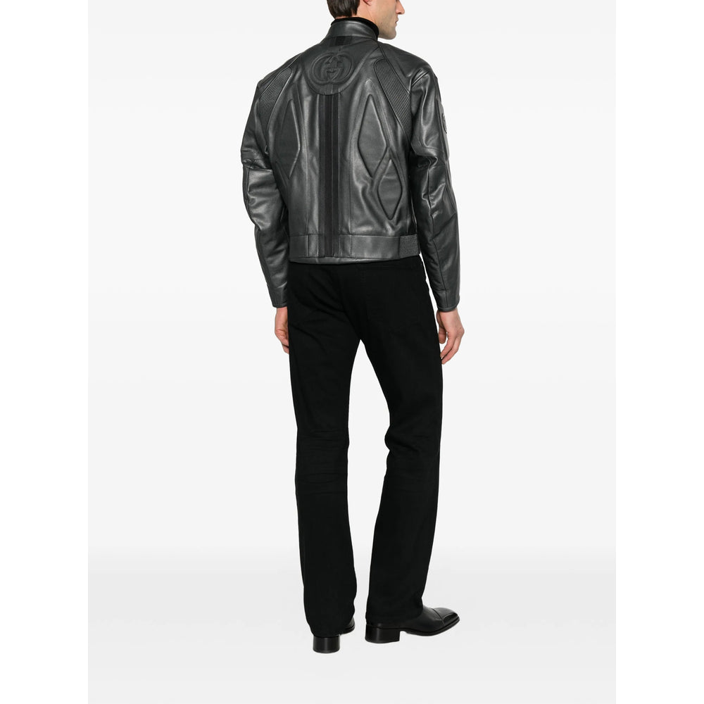 Gucci Black Jackets - Leather Jackets Men GUCCI