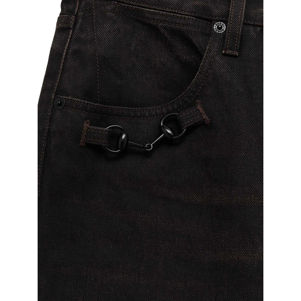 Gucci Brown Denim - Regular & Straight-Leg Jeans Men GUCCI
