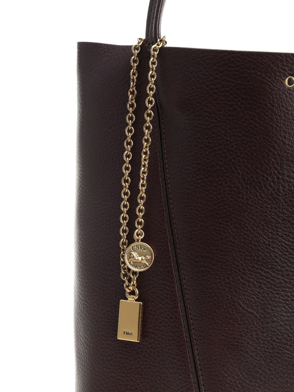Chloe' Women Chloé Spin Large Hammered Leather Tote Bag CHLOE