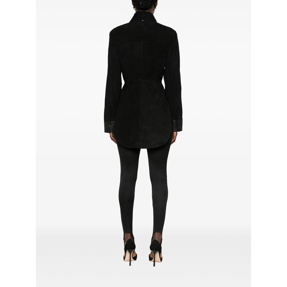 Sportmax Black Jackets - Leather Jackets Women SPORTMAX