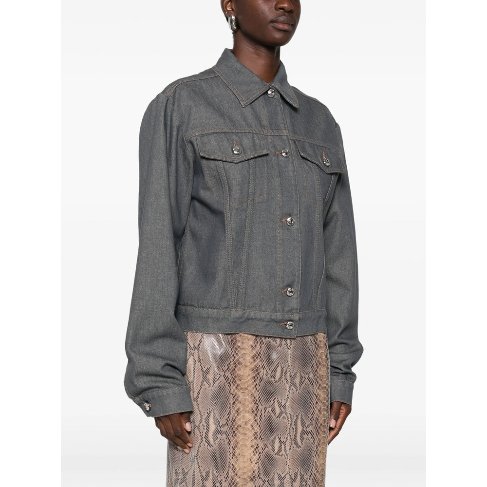 Sportmax Grey Jackets - Denim Jackets Women SPORTMAX