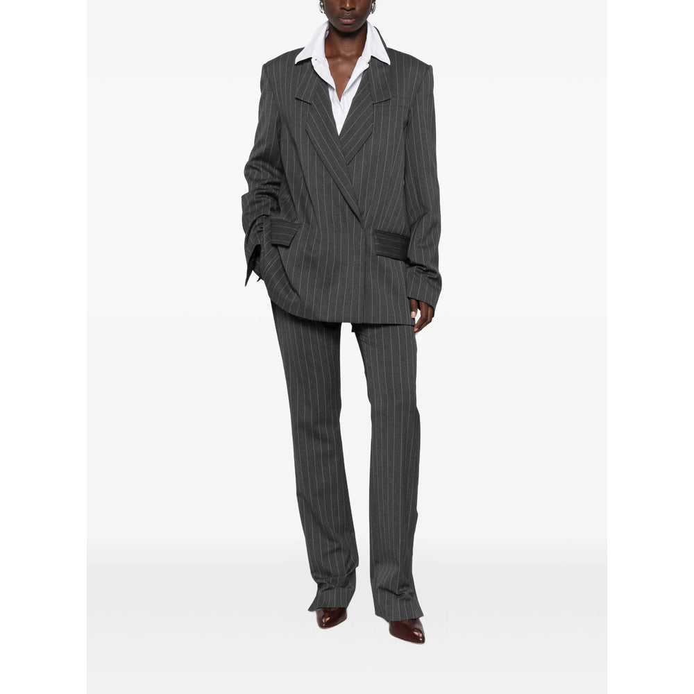 Sportmax Grey Trousers - Straight Trousers Women SPORTMAX
