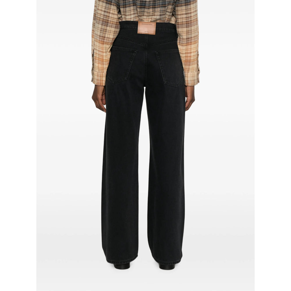 Alexander Wang Black Denim - Wide-Leg Jeans Women ALEXANDER WANG