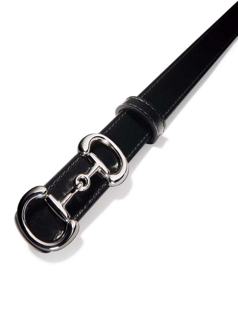 Gucci Women Slim Belt With Horsebit Buckle GUCCI