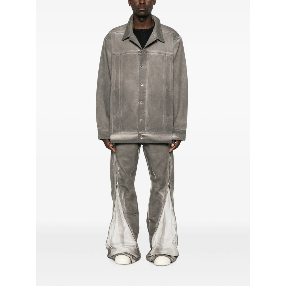 Rick Owens Drkshdw Grey Jackets - Denim Jackets Men RICK OWENS