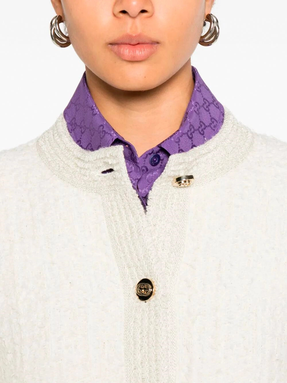 Gucci Women Long Sleeve Crew-Neck Cardigan GUCCI