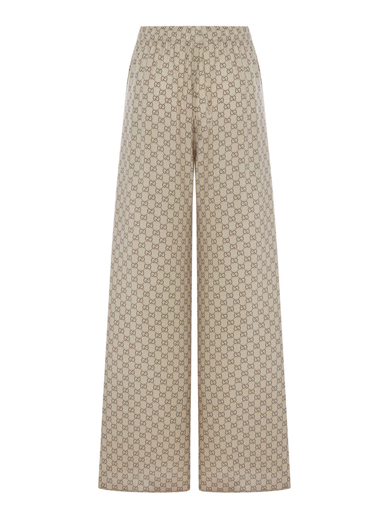 Gucci Women Printed Silk Leisure Trousers GUCCI
