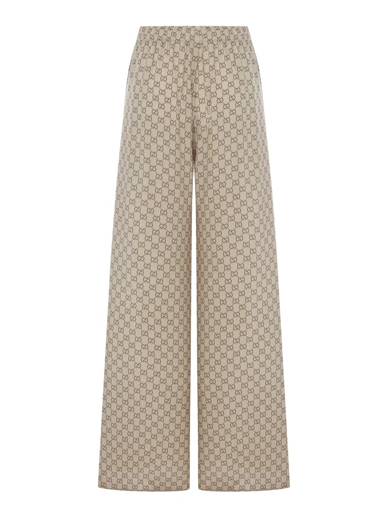 Gucci Women Printed Silk Leisure Trousers GUCCI