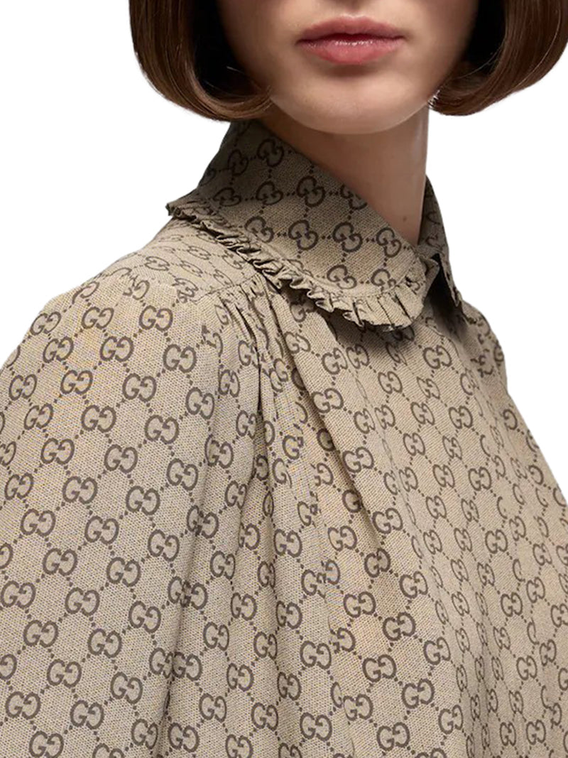Gucci Women Printed Shirt In Silk Crêpe De Chine GUCCI