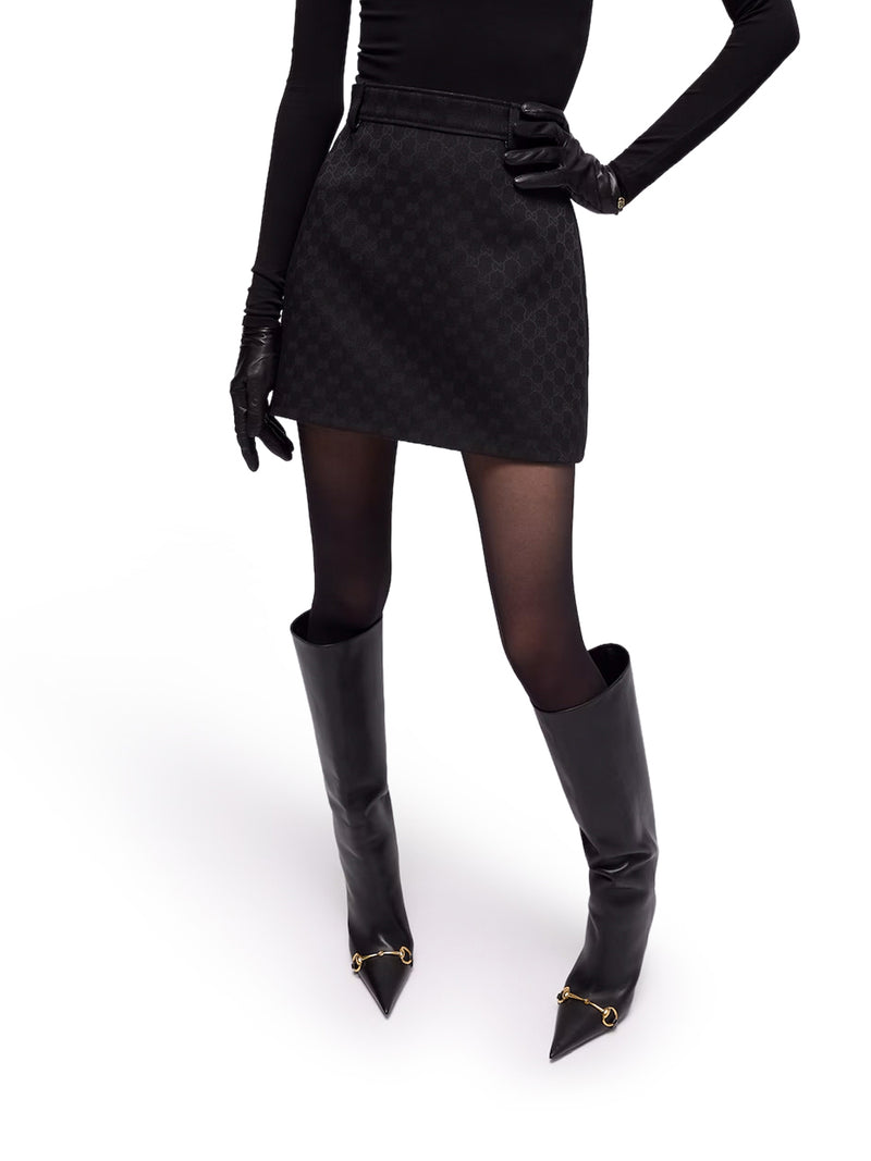Gucci Women Gg Cotton-Blend Miniskirt GUCCI