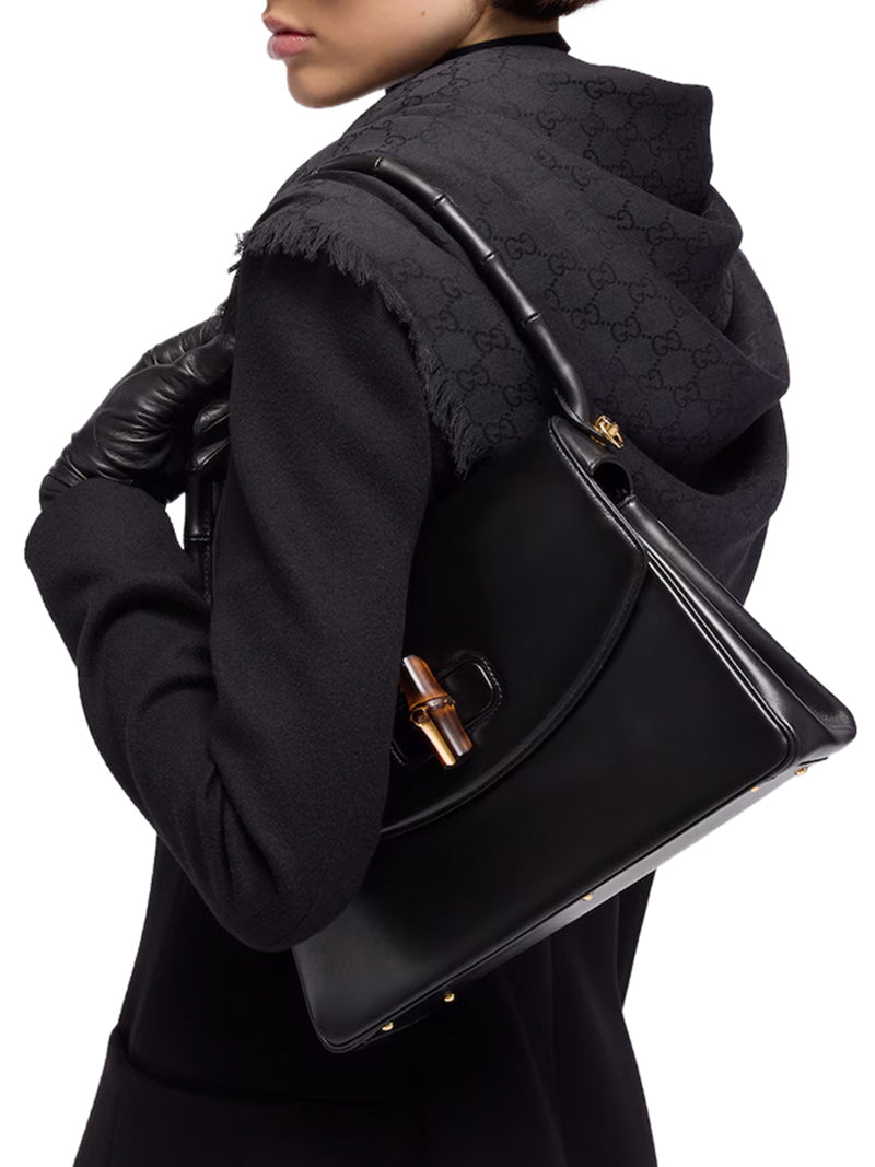 Gucci Women Gg Wool Silk Jacquard Cape GUCCI