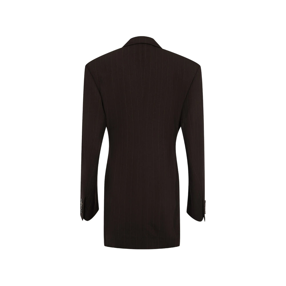 Saint Laurent Brown Jackets - Blazers Women SAINT LAURENT