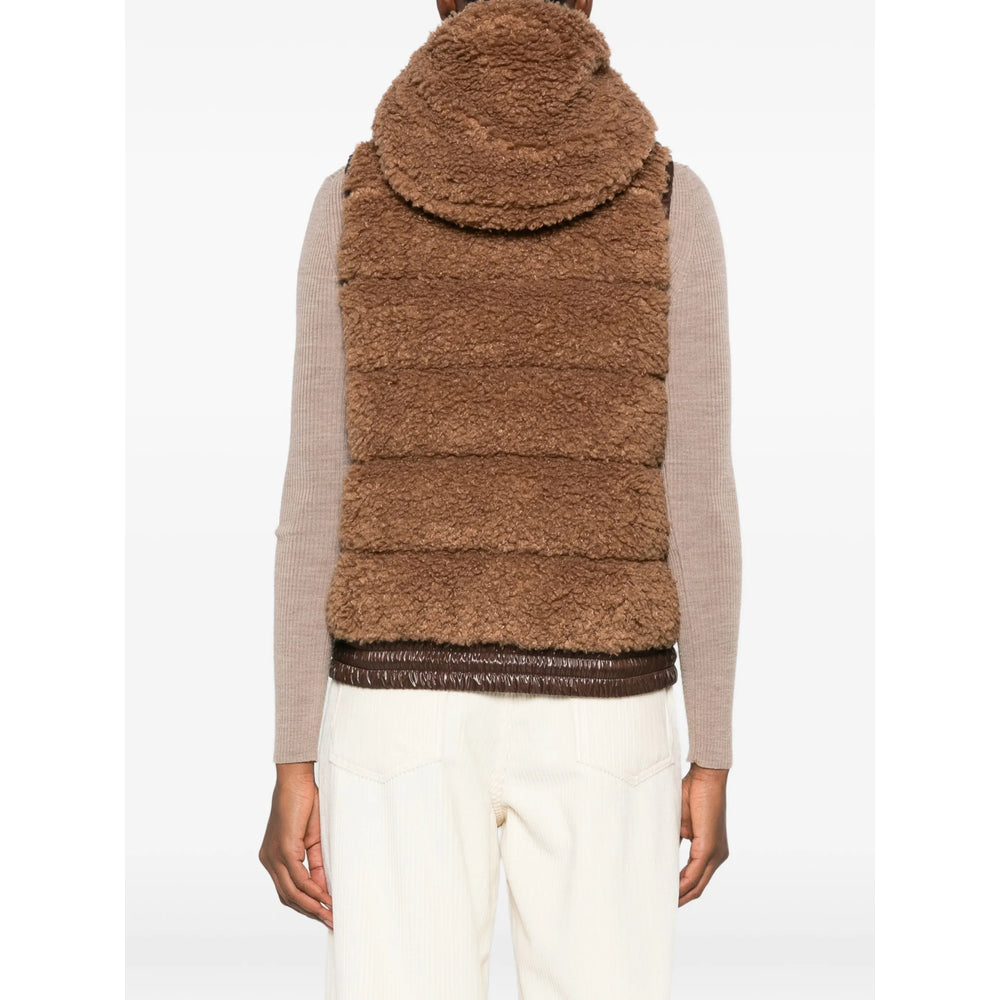 Moncler Grenoble Brown Jackets - Waistcoat & Gilets Women MONCLER GRENOBLE