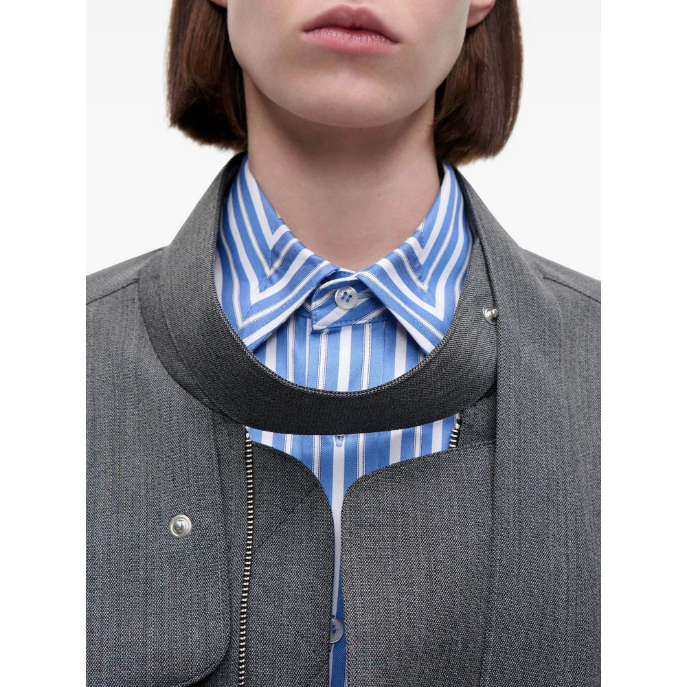 Victoria Beckham Grey Jackets - Bomber Jackets Women VICTORIA BECKHAM