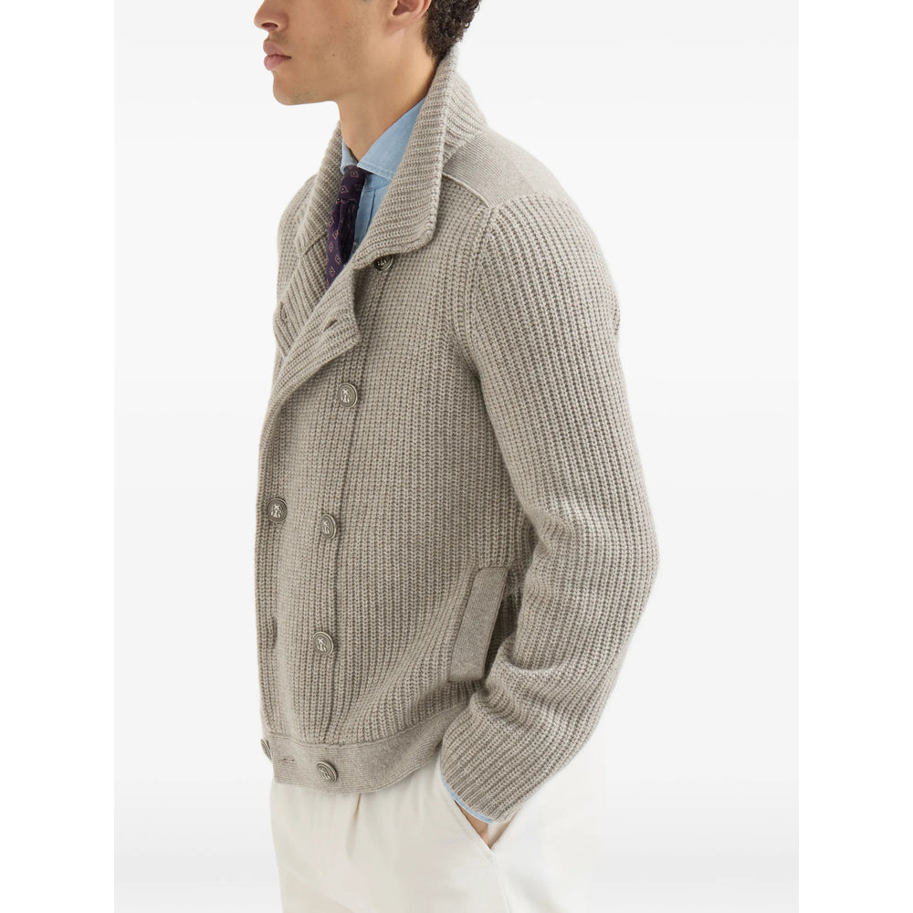 Brunello Cucinelli Neutrals Sweaters & Knitwear - Cardigans Men BRUNELLO CUCINELLI
