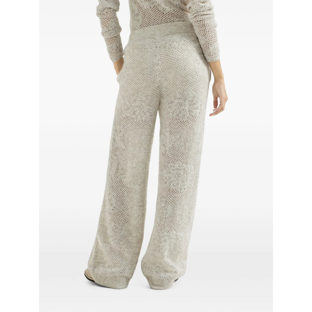 Brunello Cucinelli Neutrals Trousers - Track Pants Women BRUNELLO CUCINELLI