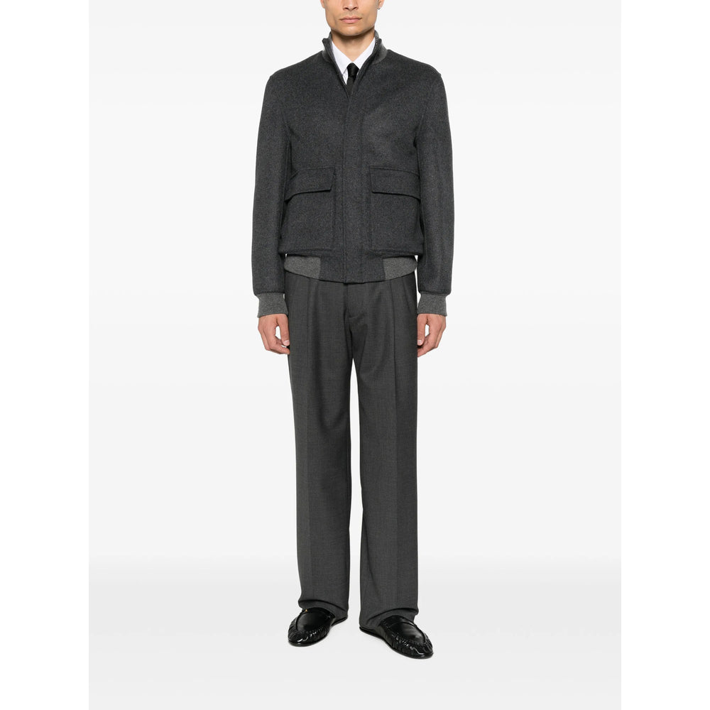 Brunello Cucinelli Grey Jackets - Bomber Jackets Men BRUNELLO CUCINELLI