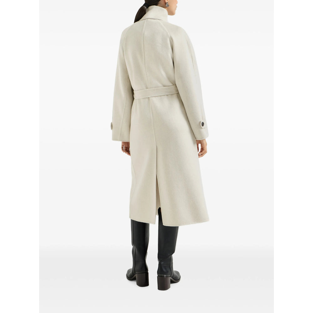 Brunello Cucinelli Neutrals Coats - Single Breasted Coats Women BRUNELLO CUCINELLI