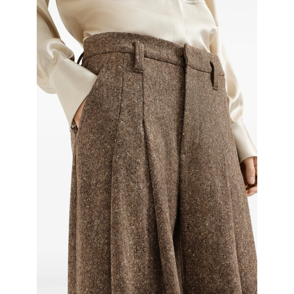 Brunello Cucinelli Brown Trousers - Palazzo Pants Women BRUNELLO CUCINELLI
