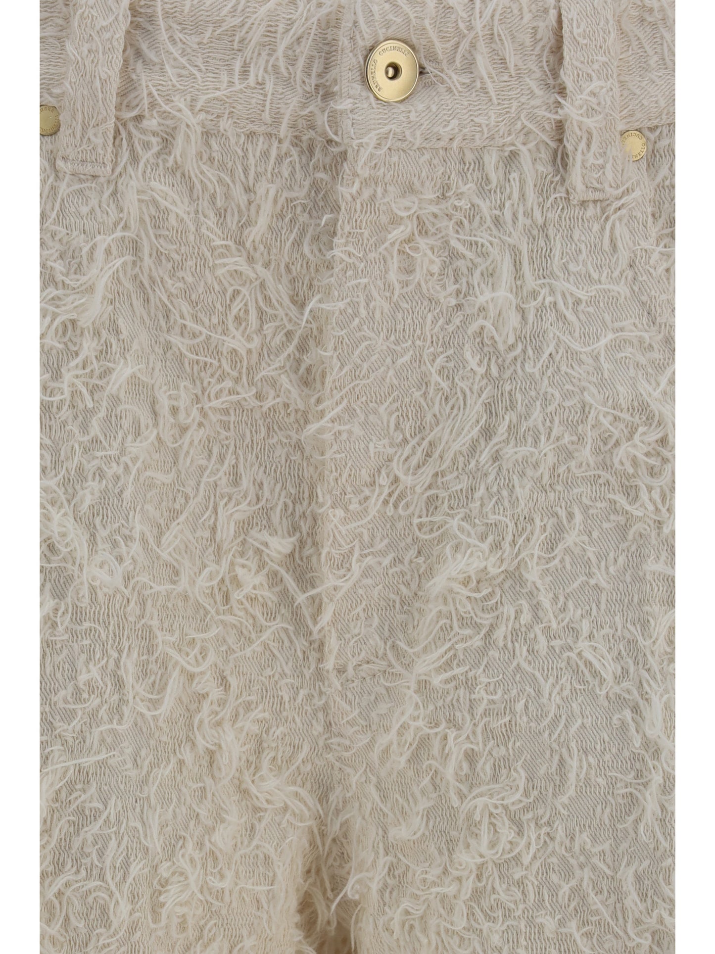 Brunello Cucinelli Women Square-Leg Dyed Furry Pants With Monili BRUNELLO CUCINELLI