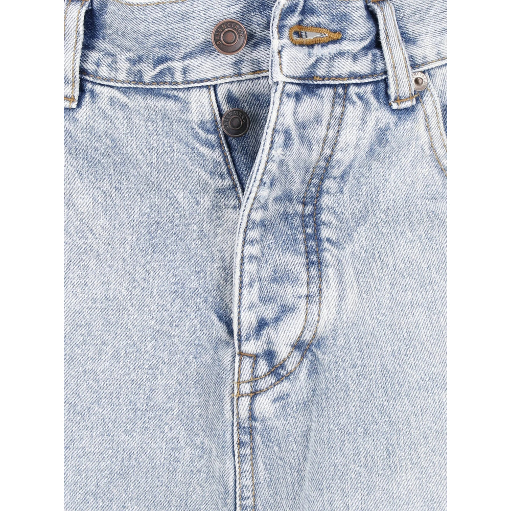 Balenciaga Blue Denim - Wide-Leg Jeans Women BALENCIAGA