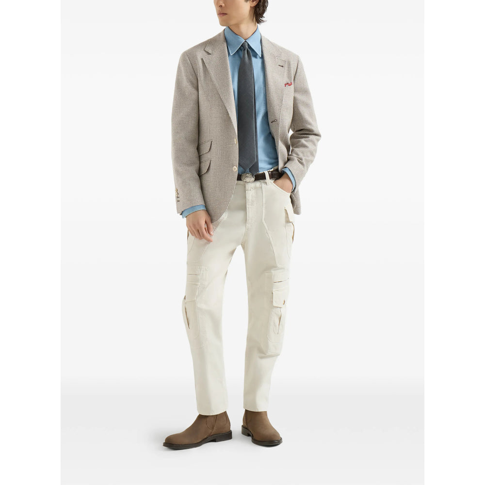 Brunello Cucinelli Neutrals Jackets - Blazers Men BRUNELLO CUCINELLI